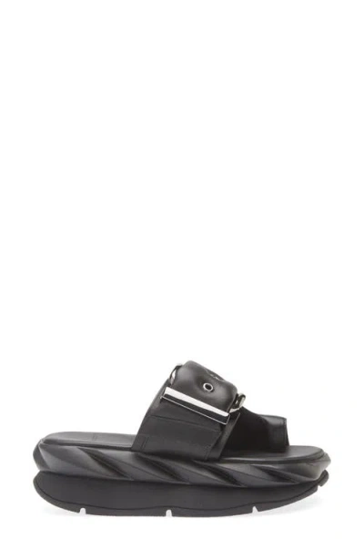 4ccccees Mellow Glow Toe Loop Platform Sandal In Black