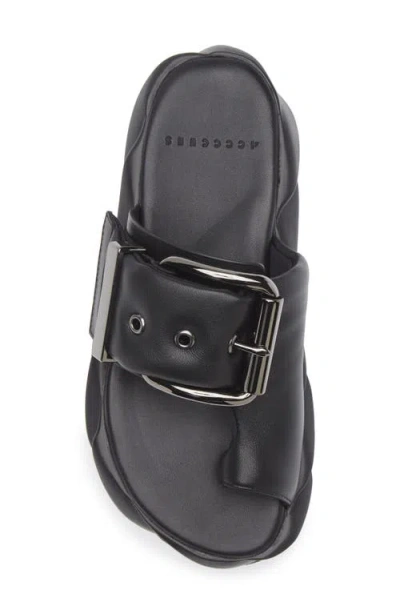 4ccccees Mellow Glow Toe Loop Platform Sandal In Black