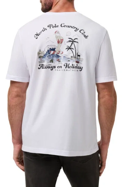 Travismathew Holly Jollies Cotton Graphic T-shirt In White