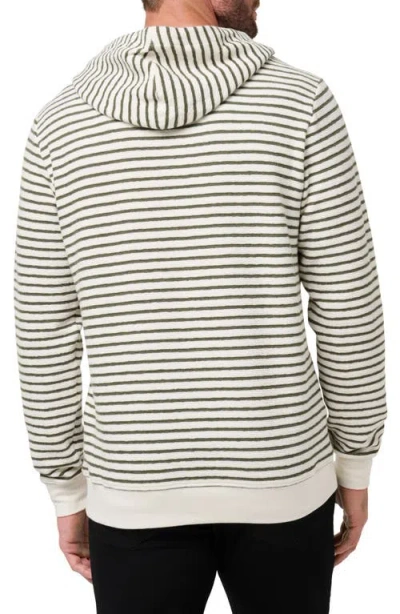 Travismathew Shark Warning Stripe Cotton Blend Hoodie In Multi