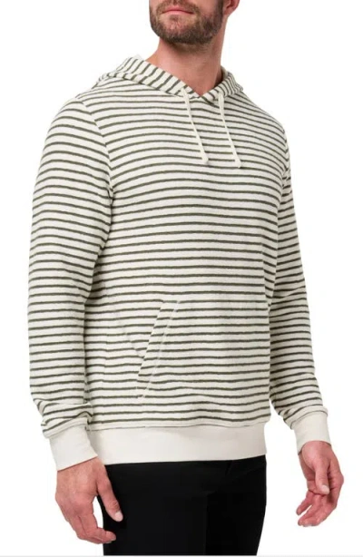 Travismathew Shark Warning Stripe Cotton Blend Hoodie In Multi