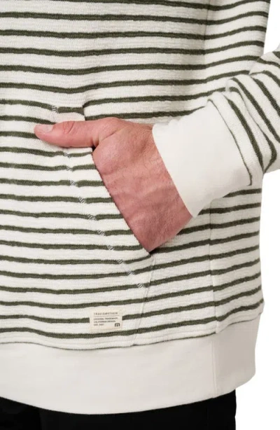 Travismathew Shark Warning Stripe Cotton Blend Hoodie In Multi