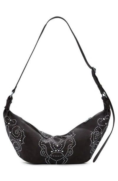 Desigual Studded Faux Leather Shoulder Bag In Orange