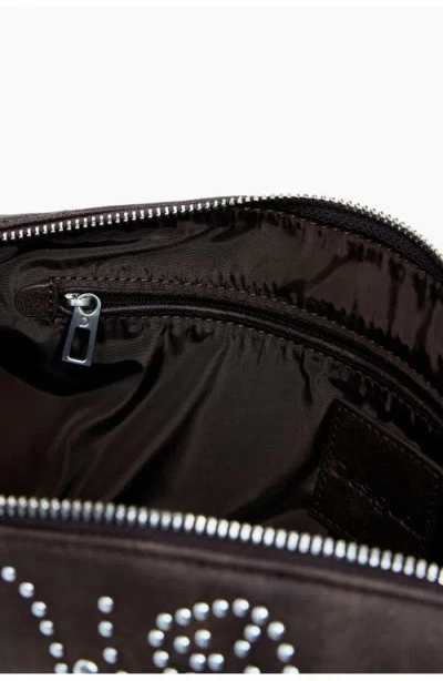 Desigual Studded Faux Leather Shoulder Bag In Orange