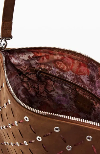 Desigual Faux Leather Shoulder Bag In Red