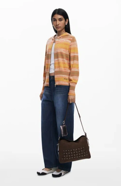 Desigual Faux Leather Shoulder Bag In Neutral