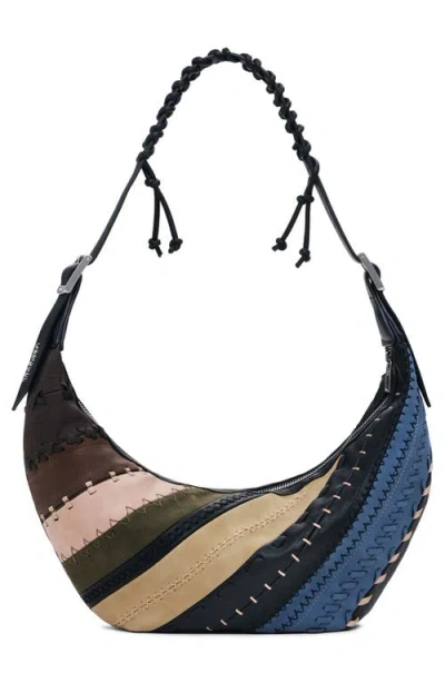 Desigual Faux Leather Crossbody Bag In Purple