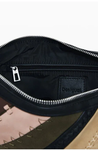 Desigual Faux Leather Crossbody Bag In Purple