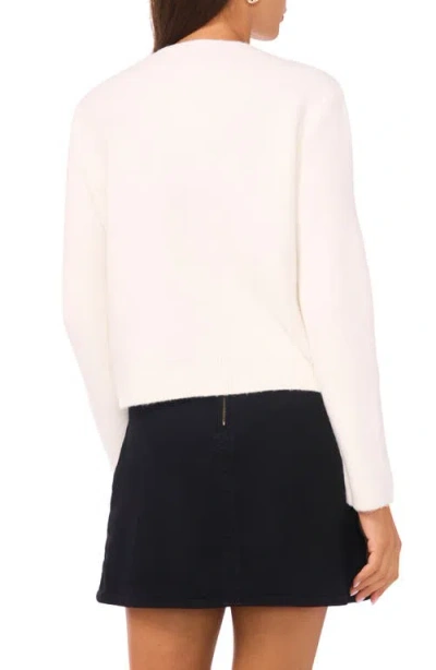 Vince Camuto Long Sleeve Cardigan With Patch Pockets In White