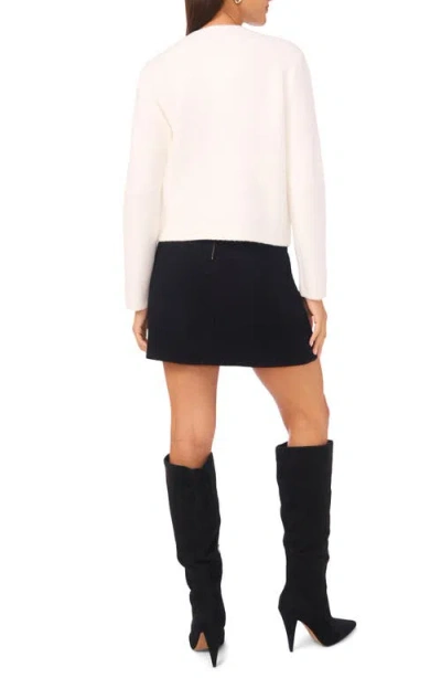 Vince Camuto Long Sleeve Cardigan With Patch Pockets In White