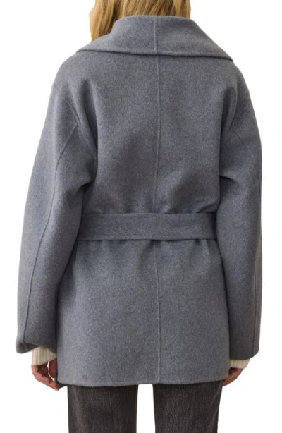 Marine Layer Colette Belted Wool Blend Jacket In Green