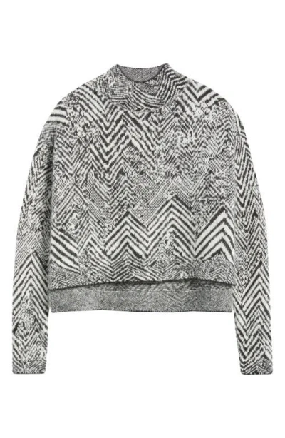 Hugo Boss Boss Faclina Mock Neck Sweater In Gray