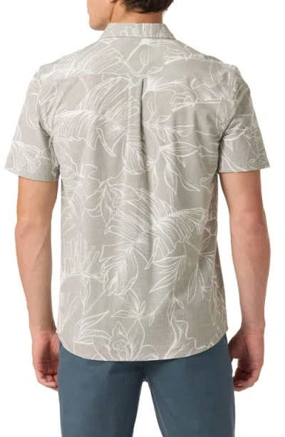 O'neill Trvlr Upf Traverse Floral Short Sleeve Performance Button-up Shirt In Brown