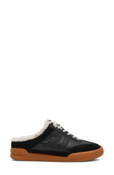 Steve Madden Vandy Faux Shearling Sneaker In Black