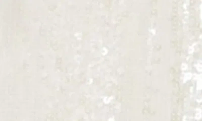 Milly Reed Solid Sequin Pants In White