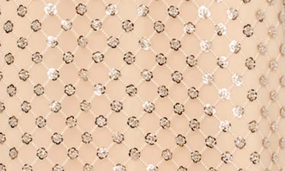 Milly Rosemary Sequin Embroidered Netting Skirt In Brown