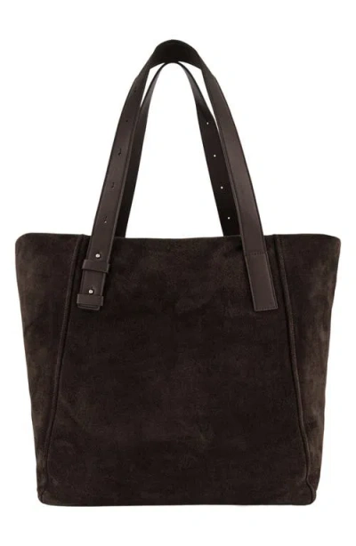 Vince Westmore Xl Suede Tote In Brown