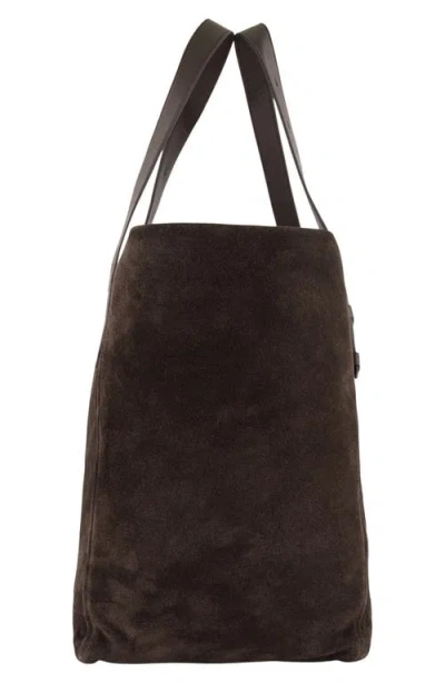Vince Westmore Xl Suede Tote In Brown