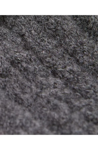 Barbour Elsdon Cable Knit Mittens In Gray