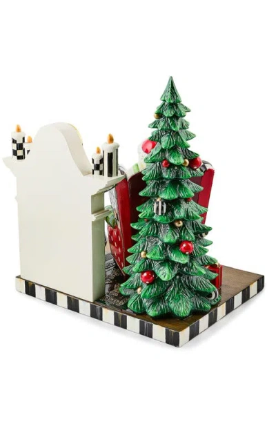 Mackenzie-childs Mackenzie Childs Check It Out Santa By The Fireplace Decor In Multi
