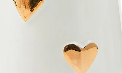 Mackenzie-childs Mackenzie Childs Courtly Check Short Heart Vase In White