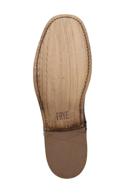 Frye Campus Leather Plain Toe Zip Boot In Brown