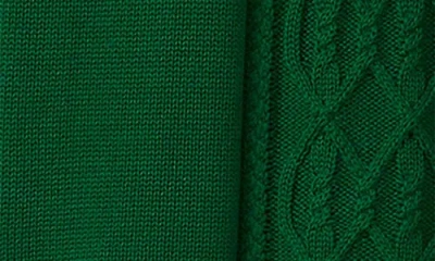 Hatley Eden Cable Knit Fair Isle Sweater Dress In Green