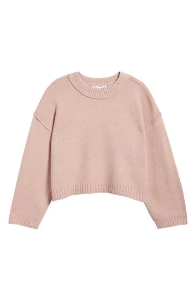 City Blues Crop Sweater In Pink