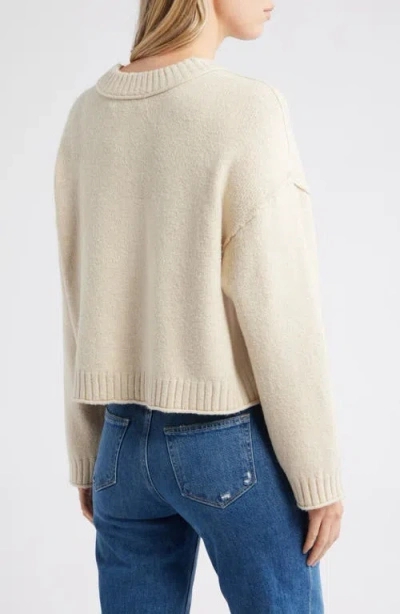 City Blues Crop Sweater In Neutral