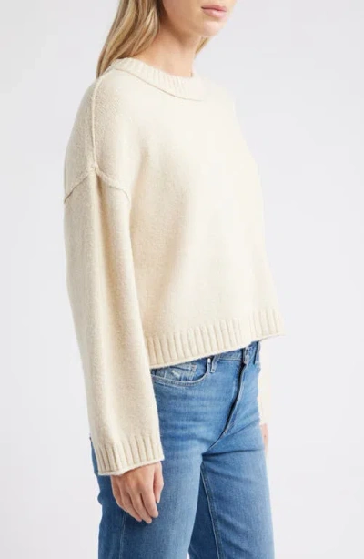 City Blues Crop Sweater In Neutral