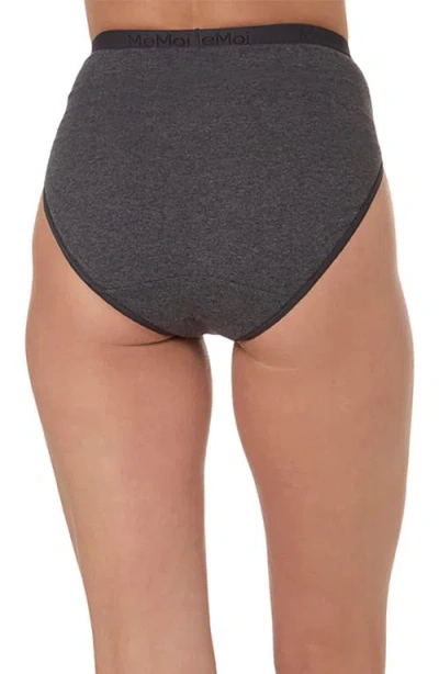 Memoi Stretch Cotton 3-pack Briefs In Gray
