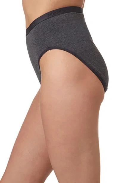 Memoi Stretch Cotton 3-pack Briefs In Gray
