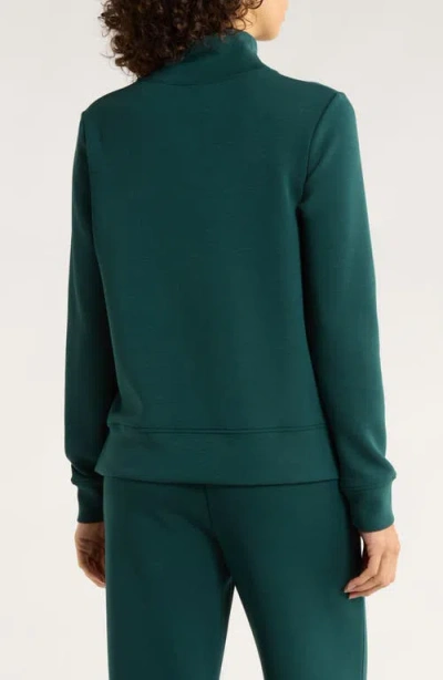 Mpg Dreamweave Recycled Polyester Blend Mock Neck Sweatshirt In Green