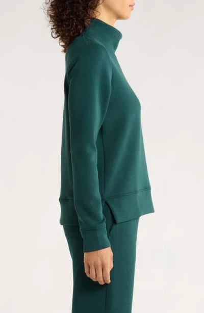 Mpg Dreamweave Recycled Polyester Blend Mock Neck Sweatshirt In Green
