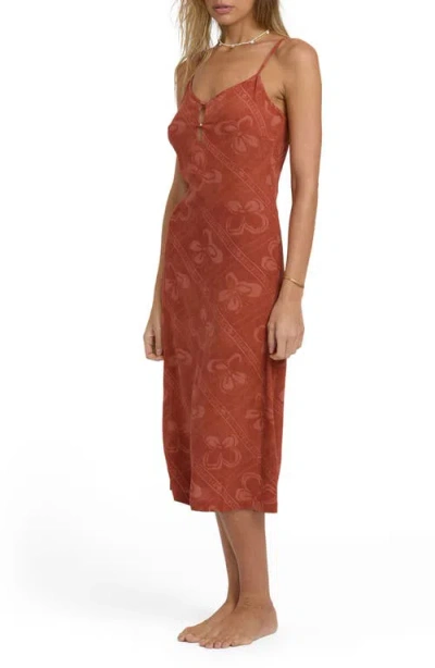 Billabong Fresh Daze Midi Sundress In Brown