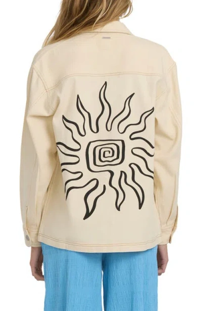 Billabong Laura Twill Shacket In Neutral