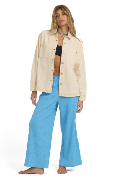 Billabong Laura Twill Shacket In Neutral