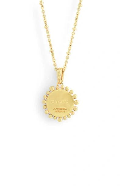 Anabel Aram Jewelry Zodiac Cubic Zirconia Pendant Necklace In Gold
