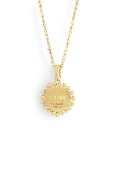 Anabel Aram Jewelry Zodiac Cubic Zirconia Pendant Necklace In Gold