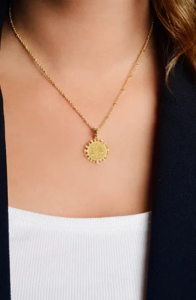 Anabel Aram Jewelry Zodiac Cubic Zirconia Pendant Necklace In Gold