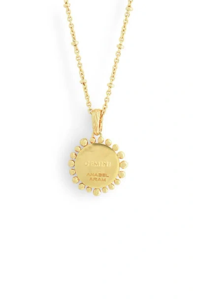 Anabel Aram Jewelry Zodiac Cubic Zirconia Pendant Necklace In Gold