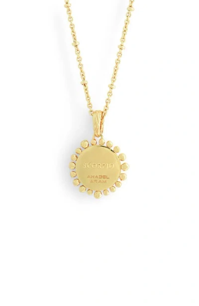 Anabel Aram Jewelry Zodiac Cubic Zirconia Pendant Necklace In Gold