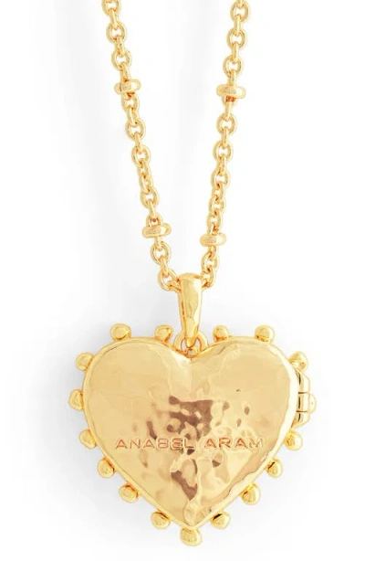 Anabel Aram Jewelry Large Heart Locket Necklace In Gold