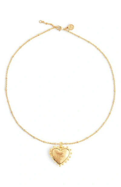 Anabel Aram Jewelry Large Heart Locket Necklace In Gold