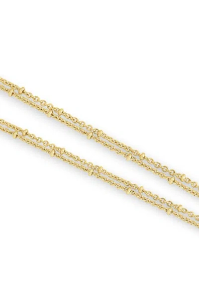 Anabel Aram Jewelry Feather Layered Pendant Necklace In Gold