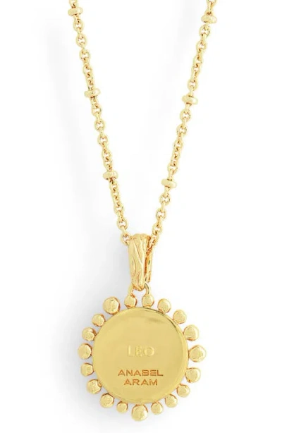 Anabel Aram Jewelry Zodiac Cubic Zirconia Pendant Necklace In Gold