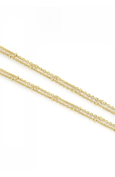 Anabel Aram Jewelry Feather Layered Pendant Necklace In Gold