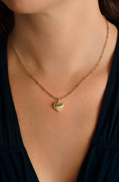 Anabel Aram Jewelry Small Heart Locket Necklace In Gold