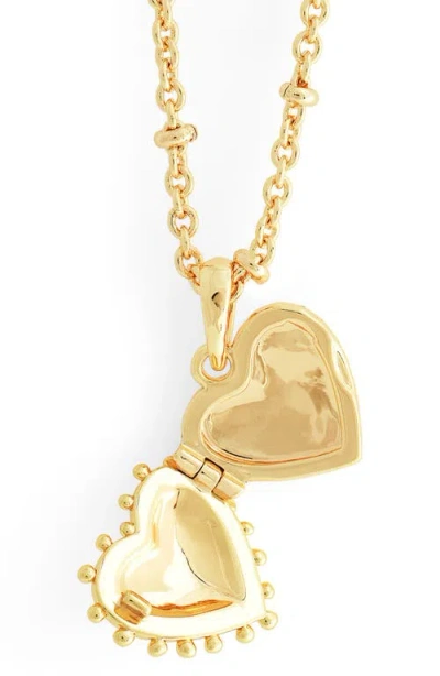 Anabel Aram Jewelry Small Heart Locket Necklace In Gold