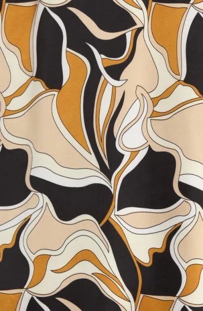 Sugarlips Groover Split Neck Satin Top In Multi